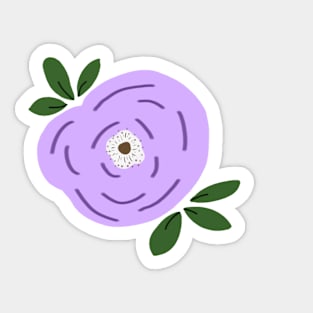 Cute Purple Flower Sticker Sticker